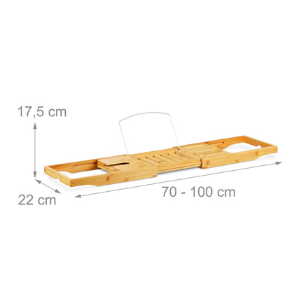 Badewannenablage aus Bambus Verstellbar