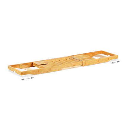 Badewannenablage aus Bambus Verstellbar