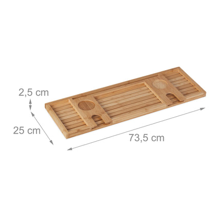 Bath shelf in bamboo