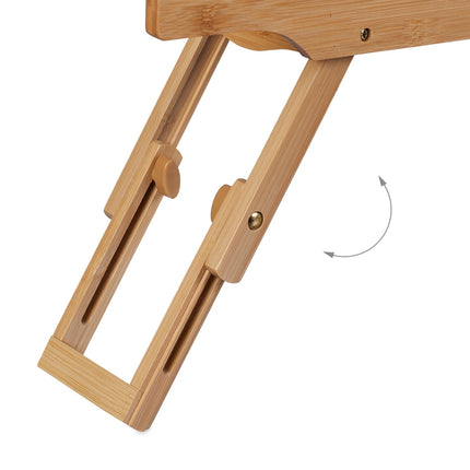 Bath shelf in bamboo with feet