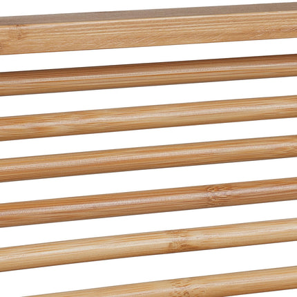 Bath shelf in bamboo with feet