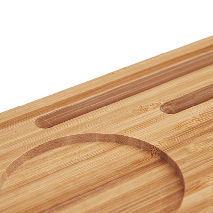 Badewannenablage aus Bambus mit Glashalter