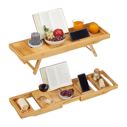 Bathtub shelf & serving tray 2-in-1