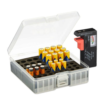 Battery box with tester