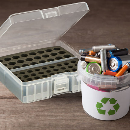 Battery box with tester