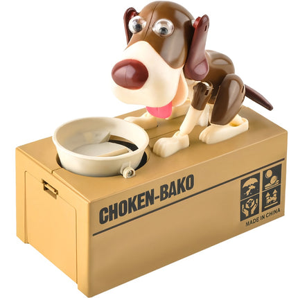 Batteriebetriebenes Sparschwein - brauner Hund 22470 