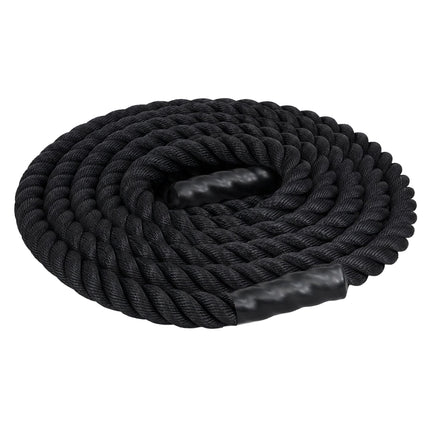 Battle Rope with Non-Slip Handles for Full-Body Workouts, Black
