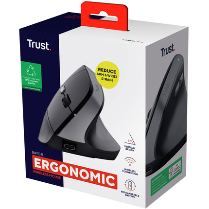 Bayo II Kabellose ergonomische Maus Schwarz