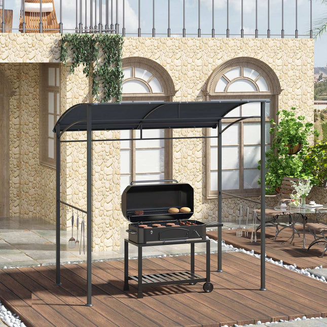 BBQ-Pavillon-Grillüberdachung, wasserdicht, UV-beständig, Grau