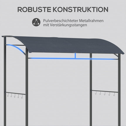 BBQ-Pavillon-Grillüberdachung, wasserdicht, UV-beständig, Grau