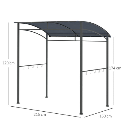 BBQ-Pavillon-Grillüberdachung, wasserdicht, UV-beständig, Grau