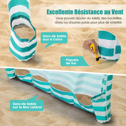 Beach Canopy Tent 183x183cm, Removable Side Wall