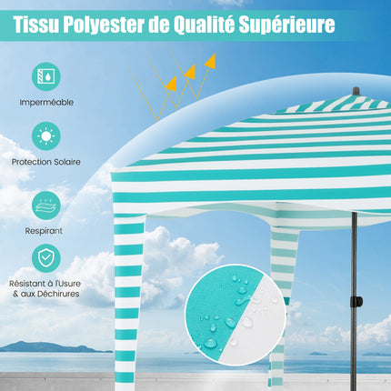 Beach Canopy Tent 183x183cm, Removable Side Wall