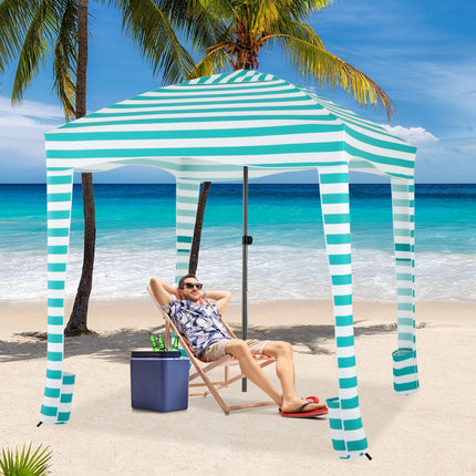 Beach Canopy Tent 183x183cm, Removable Side Wall