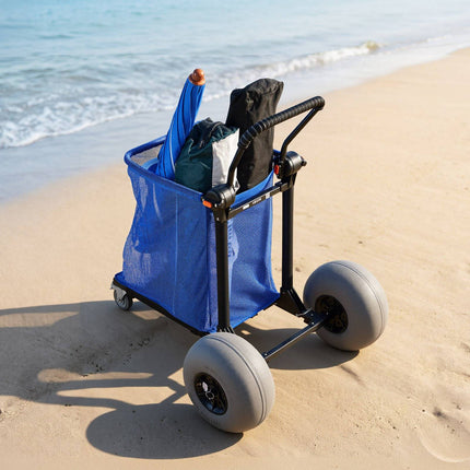 Beach Cart, 320 mm Balloon Wheels, 75 kg Folding Wagon