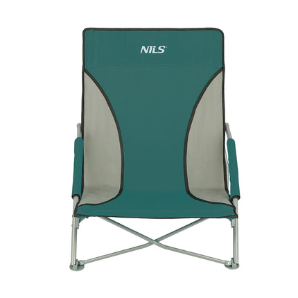 Beach Chair, Green-Gray, Foldable, Lightweight