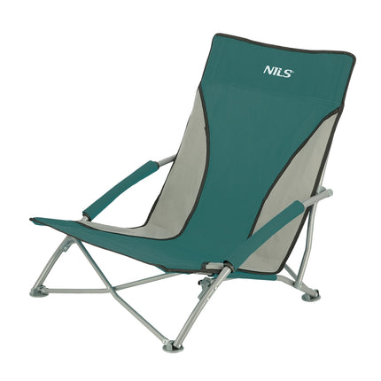 Beach Chair, Green-Gray, Foldable, Lightweight