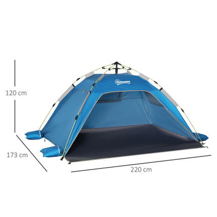 Pop-up Strandzelt mit Sonnenschutz, geeignet für 1-2 Personen