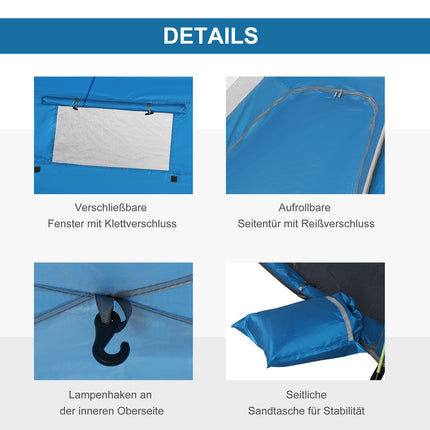 Pop-up Strandzelt mit Sonnenschutz, geeignet für 1-2 Personen