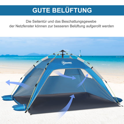 Pop-up Strandzelt mit Sonnenschutz, geeignet für 1-2 Personen