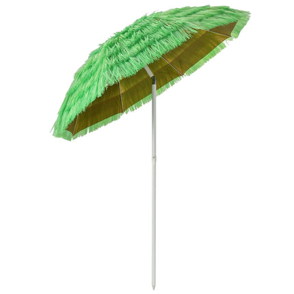 Beach Umbrella 200 Cm, Adjustable Tilt, 8-Rib, Green