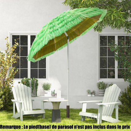 Beach Umbrella 200 Cm, Adjustable Tilt, 8-Rib, Green