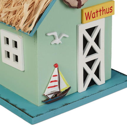 Dekoratives Vogelhaus im Strandhausstil