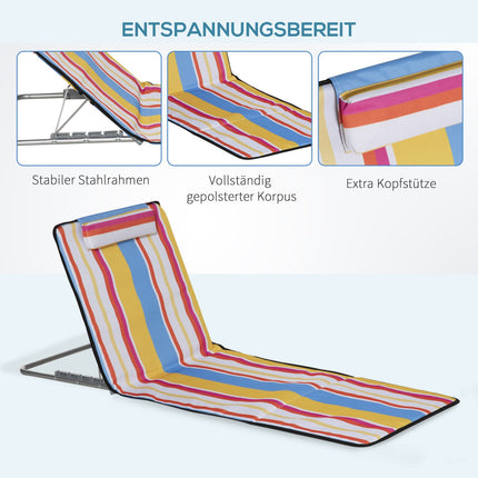 Verstellbarer Strandkorb - faltbar, mit Kissen