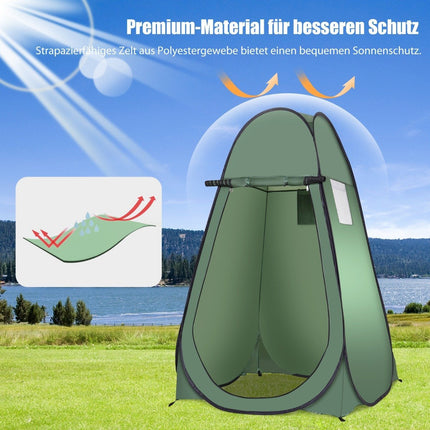 Strandduschzelt Umkleidezelt Toilettenzelt Beistellzelt Großzelt Kabine faltbar grün