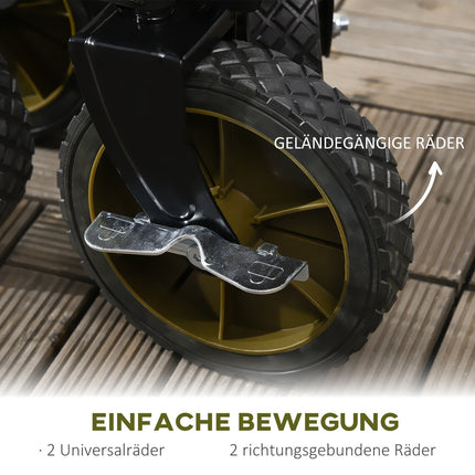 Faltbarer Strandwagen – verstellbar, 4 Räder, abnehmbare Taschen