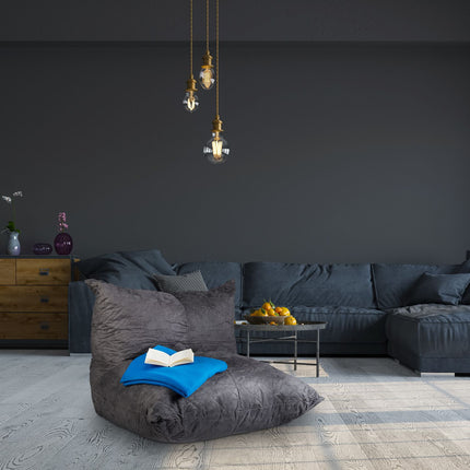 Bean bag XXL gray with backrest