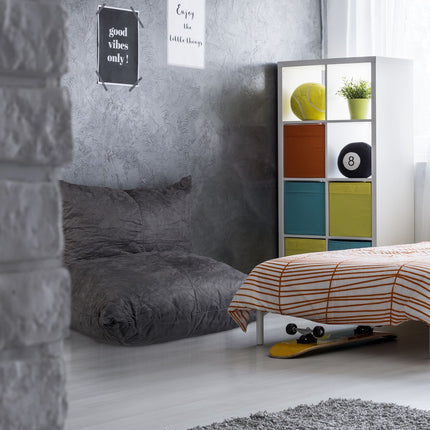 Bean bag XXL gray with backrest