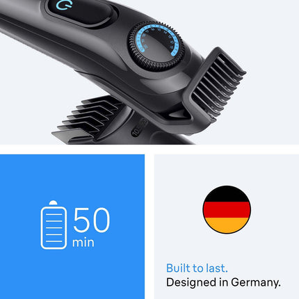Beard Trimmer with 3 Attachments, 40 Length Settings