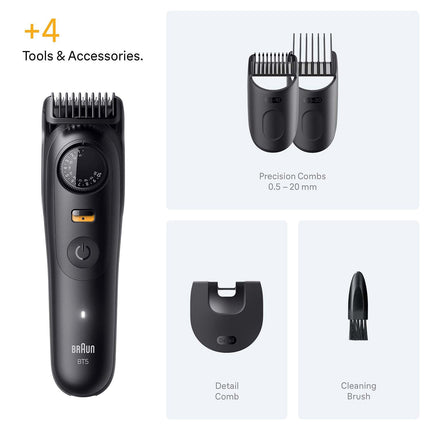 Beard Trimmer with 4 Attachments, Waterproof, 120 Min Run Time