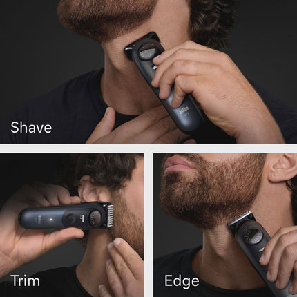 Beard Trimmer with 6 Grooming Tools, Blue, Series 7