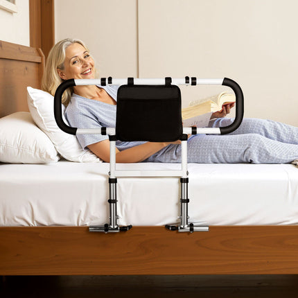 Bed Rail For Elderly, Foldable Adjustable Height, 300 Lb