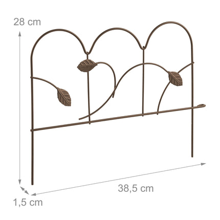 Bed edges in metal, 4 pcs