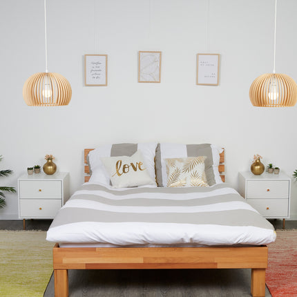 Bedside Cabinet with 2 Drawers, White