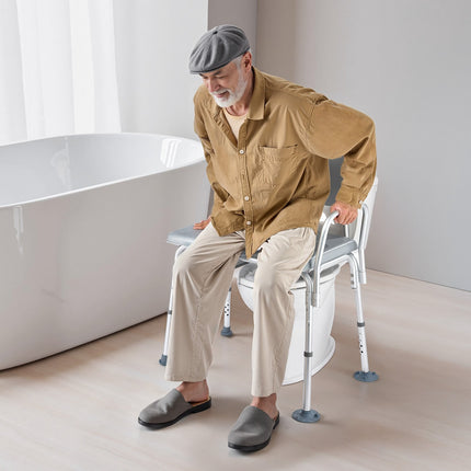 Bedside Commode Chair, 227 kg Capacity, 4-in-1, 5L Bucket
