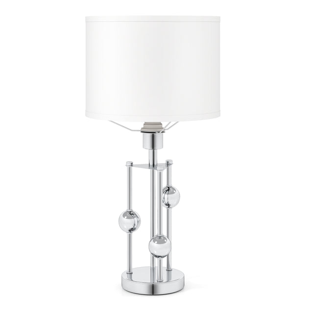 Nachttischlampe mit Leinen-Lampenschirm und E27-Fassung