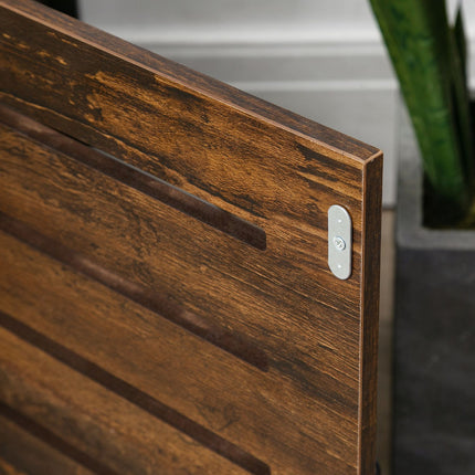 Rustic brown bedside table with drawer - 40x40x60 cm