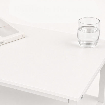 Bedside Table with 2 Fabric Drawers and Shelves, MDF & Metal