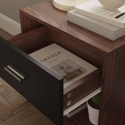 Bedside Table with Drawer, MDF, 41x39x28 cm