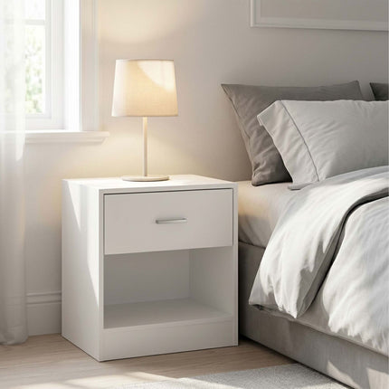 Bedside Table with Drawer, MDF, 41x39x28 cm
