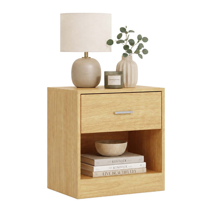 Bedside Table with Drawer, MDF, 41x39x28 cm