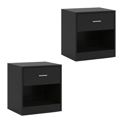 Bedside Table with Drawer, MDF, 41 x 39 x 28 cm