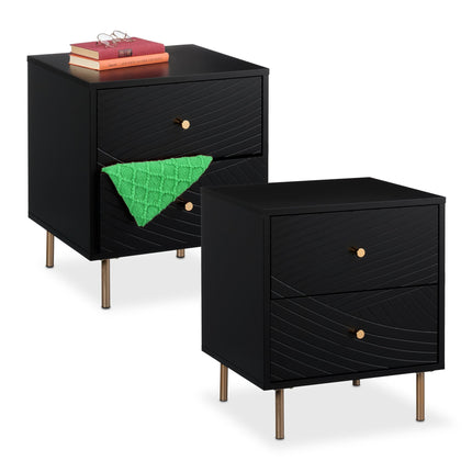 Table de chevet avec 2 tiroirs