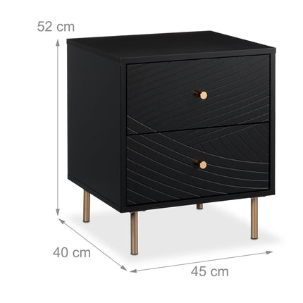 Table de chevet avec 2 tiroirs