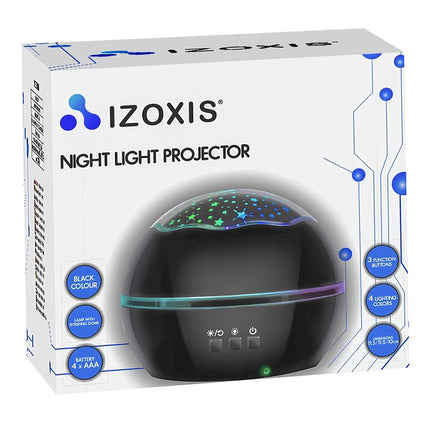 Bedside lamp with a projector - black LP16857