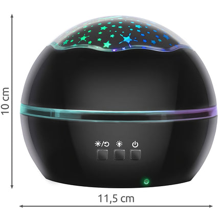 Bedside lamp with a projector - black LP16857